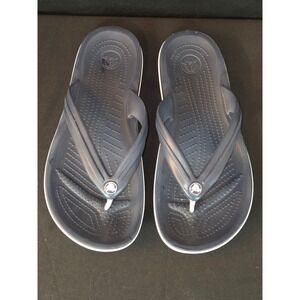Crocs Mens Navy Blue Flip Flops Sandals Size 9